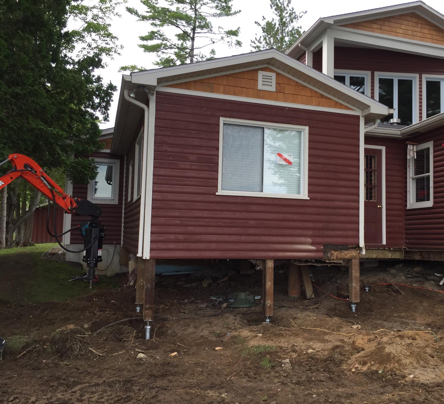 Helical Pile Pier addition Foundation Footing GoliathTechNC